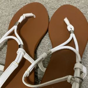 White sandals